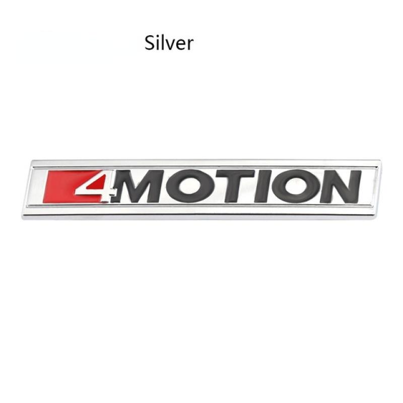 4 Motion Logo Autoaufkleber Emblem Abzeichen Aufkleber Fronthaube Kühlergrill für Mul/tivan Ti/guan GO/LF Po/lo Tigu/an Je/tta Hig/hline 4motion Touareg Badge Sticker silber