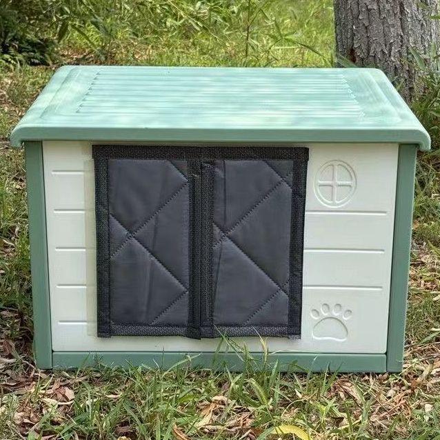 Wasserdichter und isolierter Winter-Haustürvorhang: Große Hundehütte & Katzenbett 30x30 cm