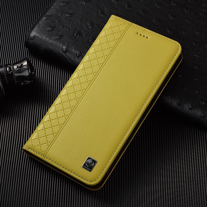 Echte Napa-Lederhülle Für Xiaomi Poco X3 X4 X5 X6 X7 F4 F5 F6 F7 M3 M4 M5 M5S M6 M7 Plus Pro GT Handyhüllen Abdeckungen Poco M3&Genuine Leather zitronengelb