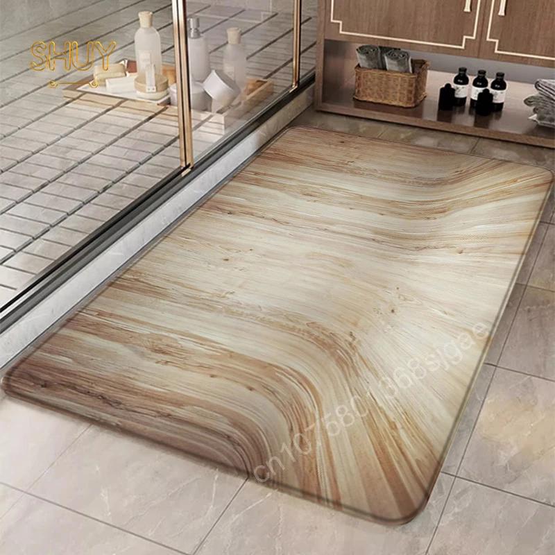 Fußmatte mit Holzmaserung, Badezimmerteppich, Kücheneingang, rutschfest, Wohnzimmersofa, dekorative Fußmatten für Zuhause, Kinderkriechteppich 80x120cm-32x47in