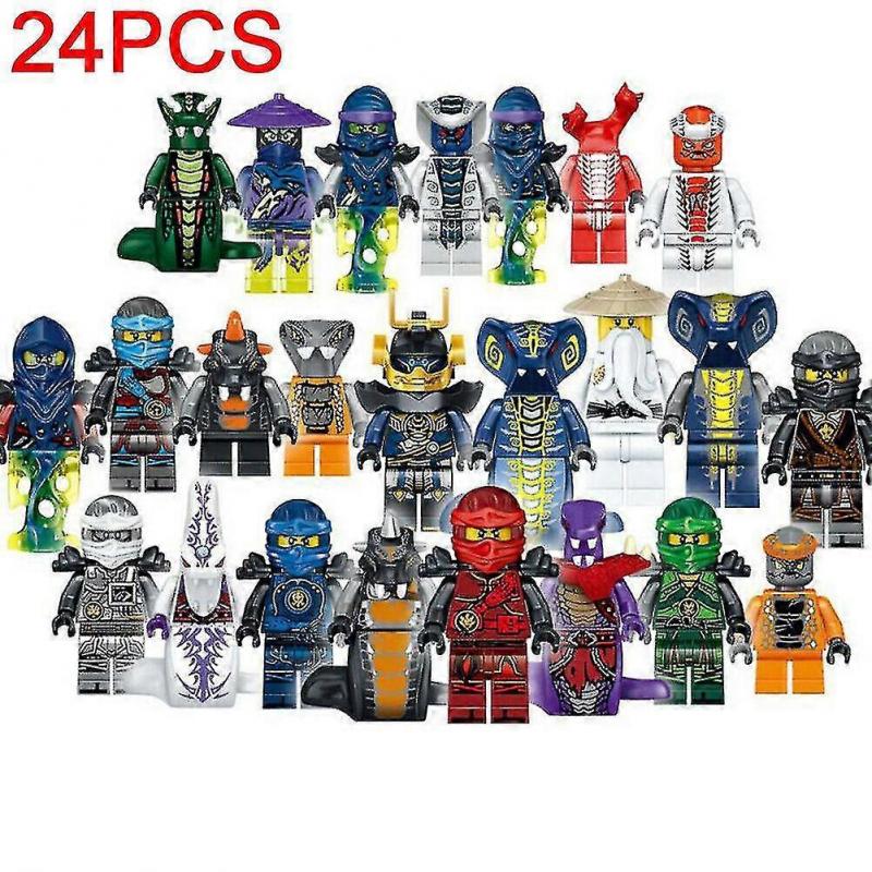 2023-Set aus 24 Stück Ninjago Mini-Figur Bausteine Kinderspielzeug Lager Z