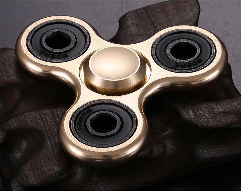 Neuer Aluminiumlegierung Fidget Spinner EDC Hand für Autismus ADHS Angst Stressabbau Fokus Metall Hand Spinner Fidget Spielzeug gold