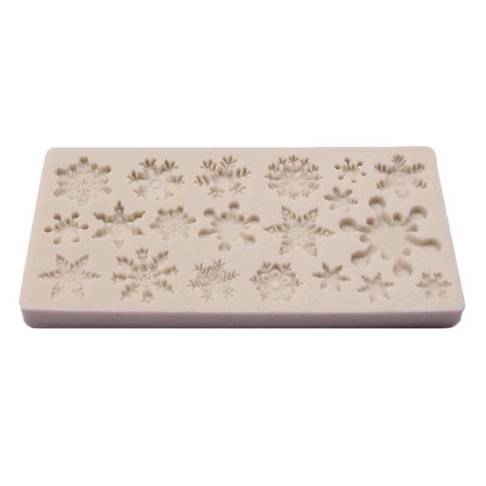 Weihnachten Schneeflocke Form Kuchen Form Party DIY Fondant Süßigkeiten Backwerkzeug grau