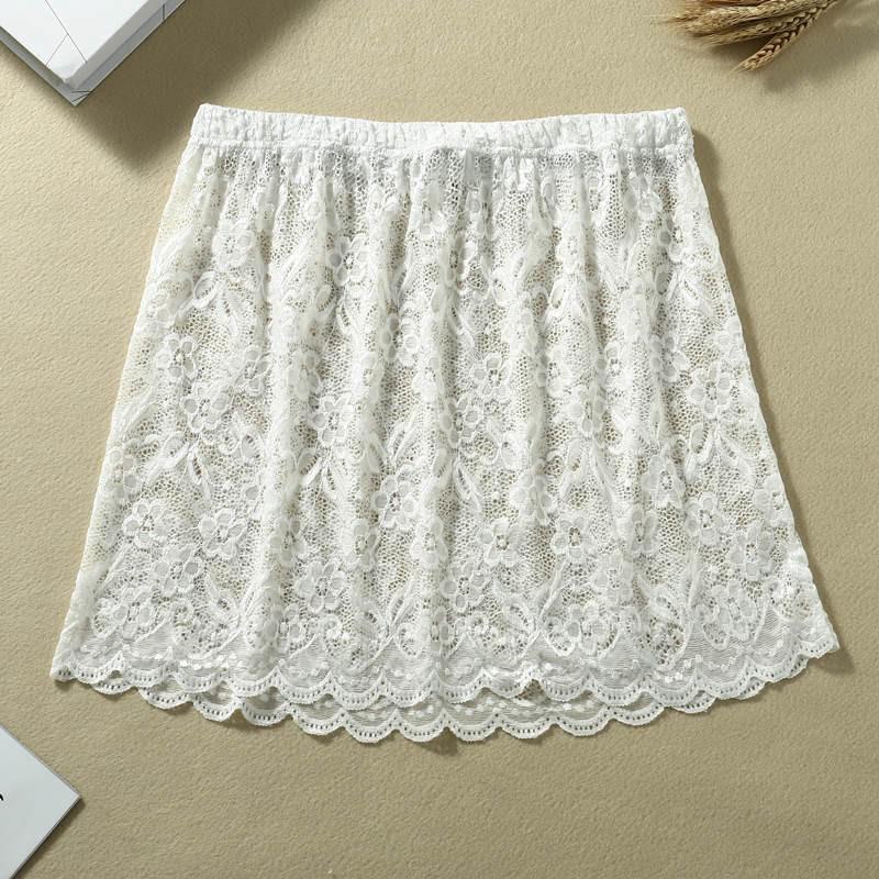 Damenrock aus Spitze mit falschem Saum für Frühling und Herbst, bedeckt den Po in neuem Stil und großen Größen. XL