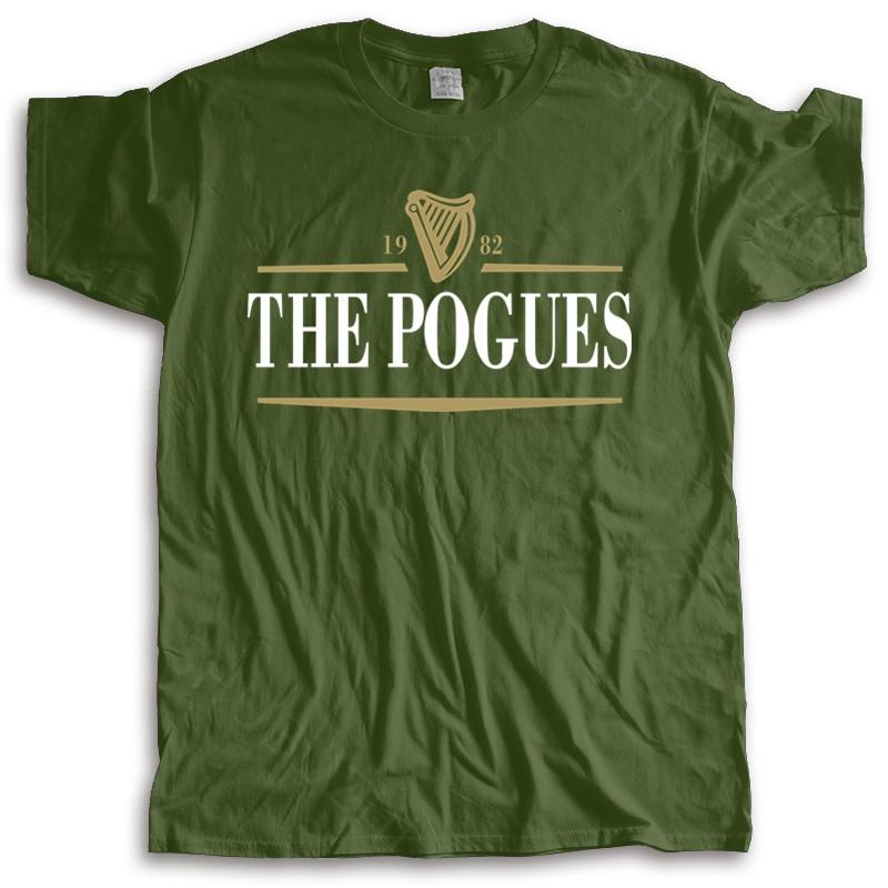 Herren-Rundhals-T-Shirt, Marken-T-Shirt, schwarz, neu, The Pogues T-Shirt, irischer Punkrock, Anarchie, Marken-T-Shirt, größere Größen 3XL