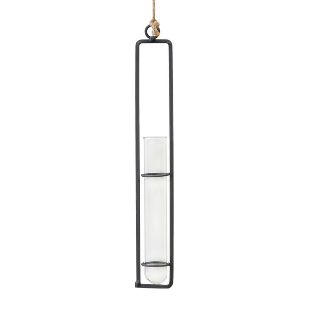 Klarglas-Reagenzglas-Blumenvasen, Wandbehang, Pflanzen-Terrarium-Behälter L reinfarbig