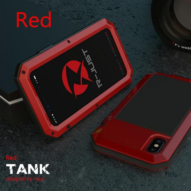 Luxus neue Rüstung Metall wasserdicht stoßfest Fall Telefon Fall für iPhone 15 13 Pro 14 Pro Max 12 11 Pro Max 8 7 6 S Plus Metall Rüstung Fall iphone 15 pro rot