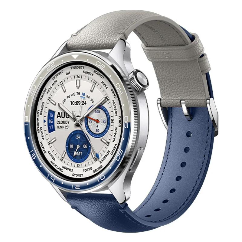 22MM Leder Sportarmband für HUAWEI Watch GT3 4 5 Xiaomi Watch S4/S4 Sport/S3 Weiches Armband für Xiaomi Watch Series S2/S1 Pro Farbband Zubehör HUAWEI Watch 4