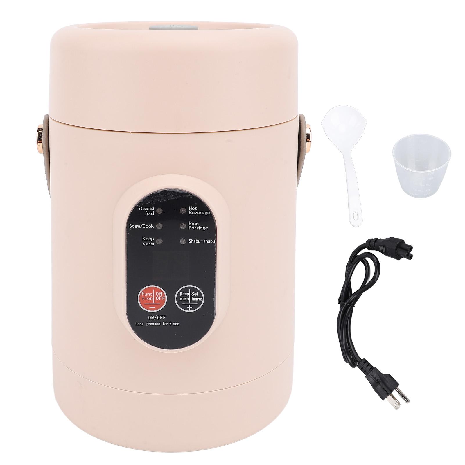 Mini Elektrokocher mit Sichtdeckel Tragbarer Schmortopf zum Kochen von Reis Eiern Nudeln Brei US L