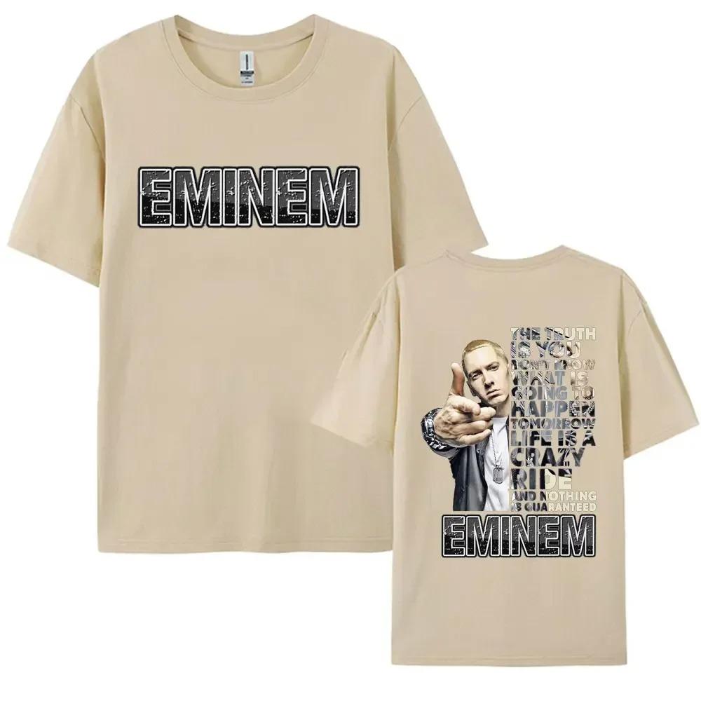 2026 Rapper Eminem Neues Album Grafikdruck T-Shirts Herren Damen Hip Hop Trend Kurzarm T-Shirt Sommer Baumwolle T-Shirt für Fans Geschenk L grau