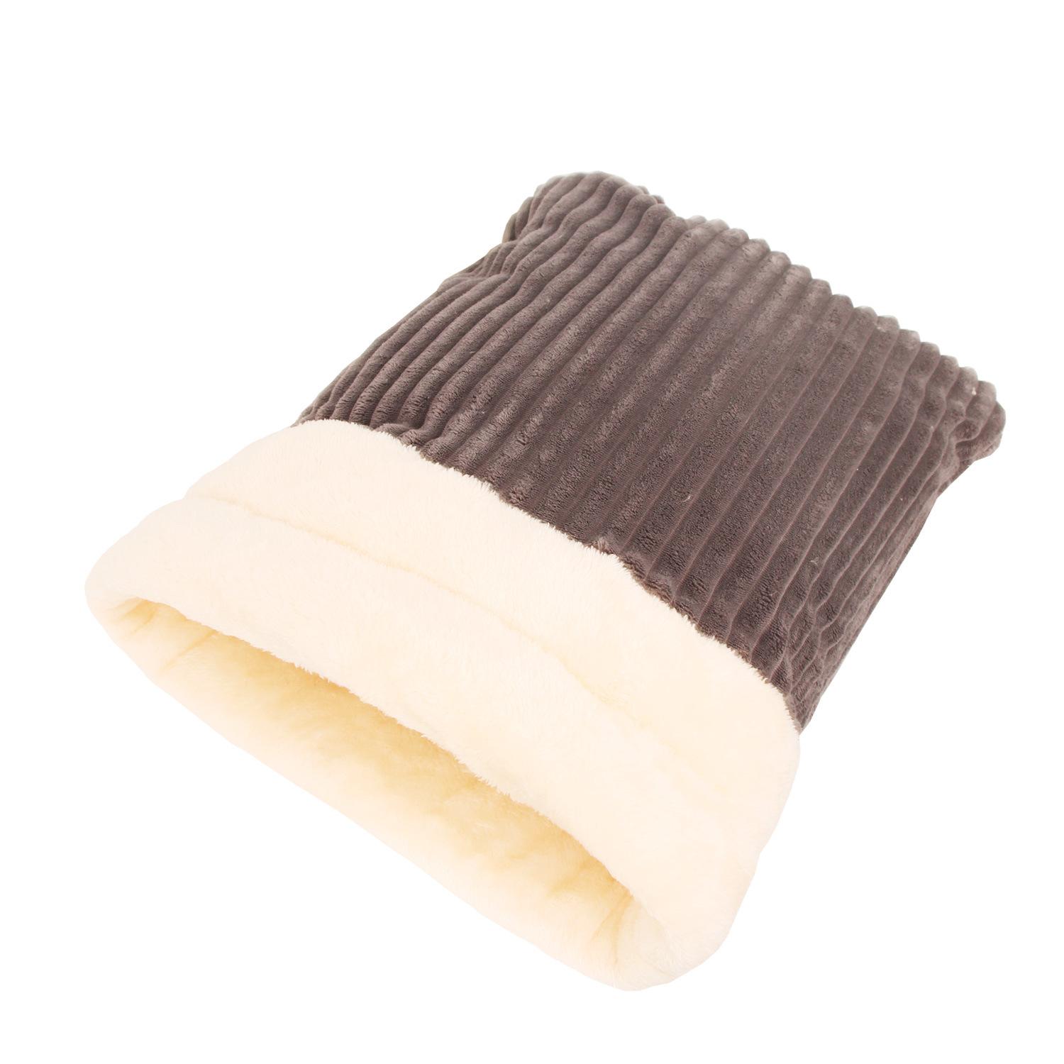 Katzenkorb für Winterwärme und Sicherheit, Katzen-Halbgeschlossenes Bohrloch für den Winter, Katzenschlafsack zum Schlafen, Hundekorb, Katzen-Kaninchenkorb L