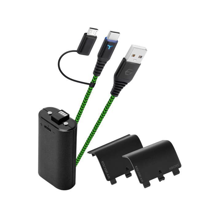 EgoGear - SCH10 Play, Charge Kit - Xbox Series X-S, Xbox One - 32 Stunden Akkulaufzeit - Schwarz