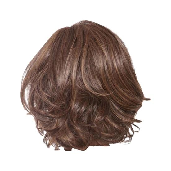 Kurze, lockige Perücken für Damen mit teilweiser Frisur, natürliches Aussehen, Hochtemperatur-Perücken aus Seidenhaar, langlebig, modisch, flauschig, braune Farbe braun