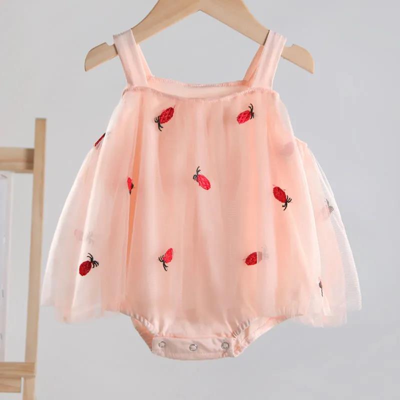 Kleinkind Baby Spitze Rüschen Weste Solide Overall Prinzessin Kleidung Ärmellose Baumwolle Baby Outfits Sommer Baby Strampler 66 rosa