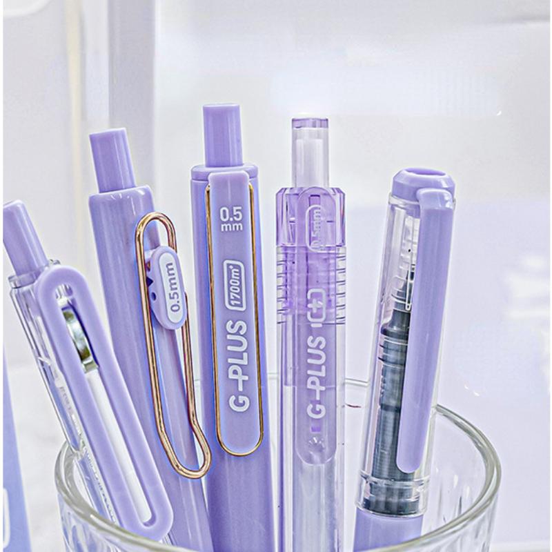 5 teile/satz Ins Einfachheit Gel Stift Koreanische Einfarbig 0,5 MM Schwarz Nette Stifte Schöne Schreibwaren Stifte Schule Student/büro Liefert violett