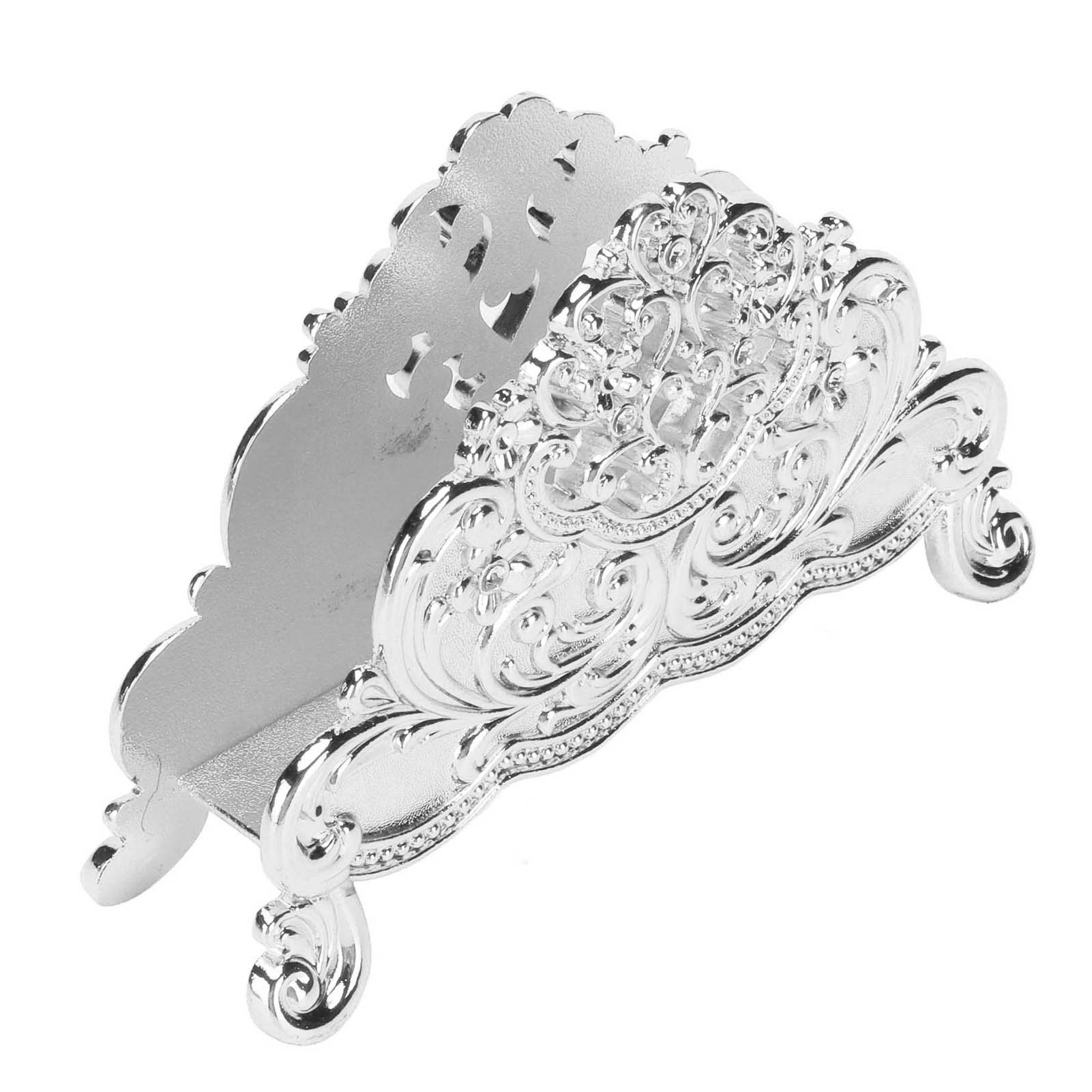 Serviettenhalter Europäischer Stil Metall Hohl Blumenmuster Papier Taschentuchhalter Freistehendes Papier silber