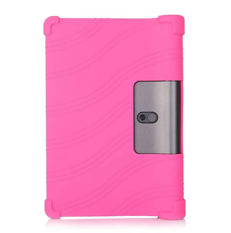 Für Lenovo Yoga Smart Tab YT-X705F 2019 Standabdeckung für Lenovo Yoga Tab 5 10,1 Zoll Hülle Babysichere weiche Silikonhülle hellrosa