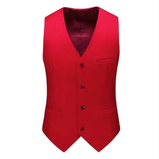 2024 luxus Männer Hochzeit Anzug Westen Neue Mode Männlich Schlank Einfarbig business Büro Große Größe Formale Anzug Weste Männer gentleman M rot