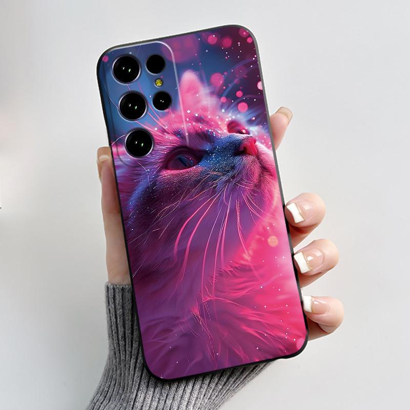 Hülle für Oukitel C61/C61 Pro/C61 GT Hülle Ästhetisch Niedliche Katze Cartoon Schwarz Weiches Silikon Rückabdeckung Stoßfestes TPU Handyhülle Oukitel C61