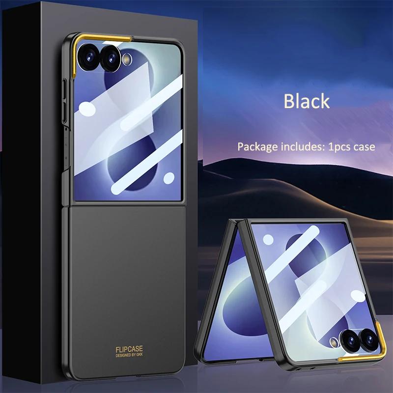 Mikro matt Super dünn Ultra dünn 0,8 mm Kunststoffhülle Für Samsung Galaxy Z Flip8 Flip 8 Galaxy Z Flip 8 schwarz