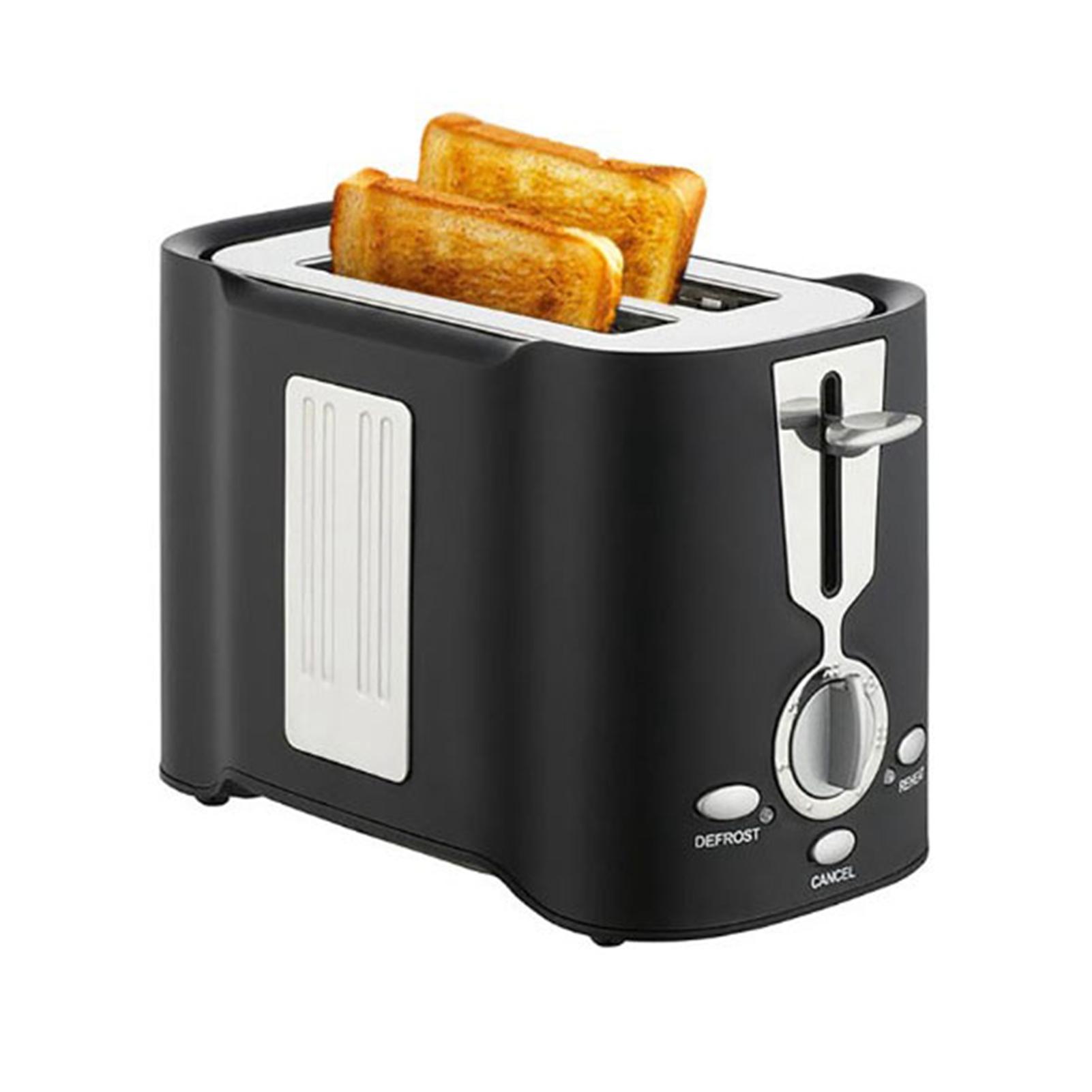 Toaster, multifunktionaler 2-Scheiben-Toaster aus Legierung mit abnehmbarem Tablett zum Frühstück, 800 W