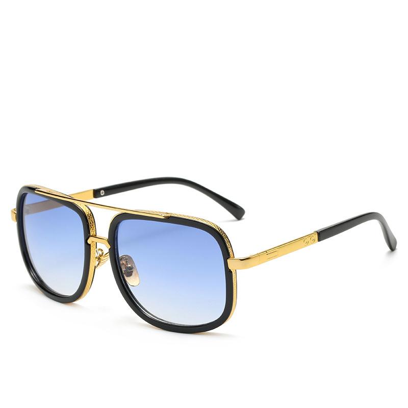 Modische quadratische Sonnenbrille, Vintage-Sonnenbrille aus Metall, für Herren, für Outdoor-Sport, Reisen, Sonnenschutz, nicht polarisierte Brille