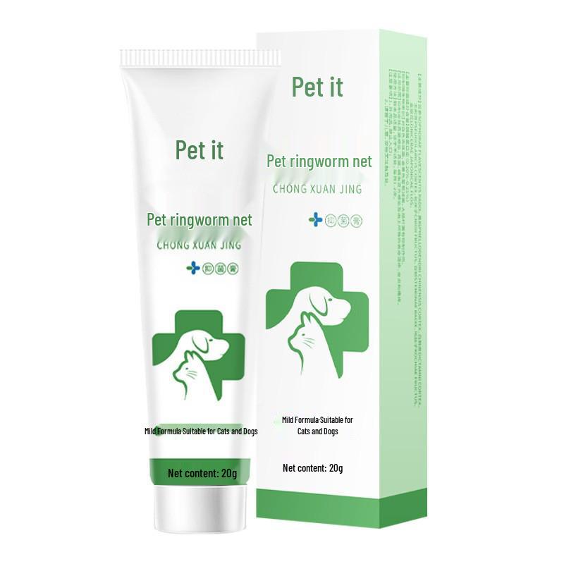 Antibakterielle Haustier-Tinea-Creme & Spray für Hautinfektionen und Haarausfall bei Katze/Hund