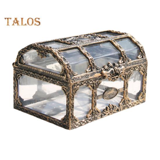 Retro Aufbewahrungsbox Schmuck Kosmetik Organizer Stabile Struktur Transparentes Design Solide Schmuckschatulle Organizer Fall bronze