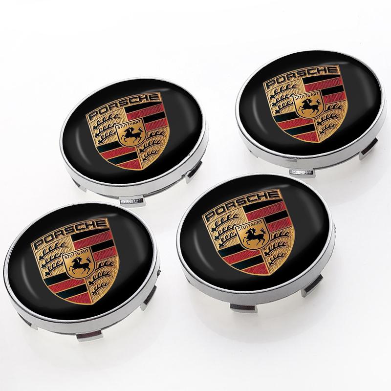 4 Stück 60MM Auto Radmitte Nabenkappe Autozubehör Für Porsche Boxster Cayenne Panamera Macan Cayman 911 918 996 917 991 schwarz