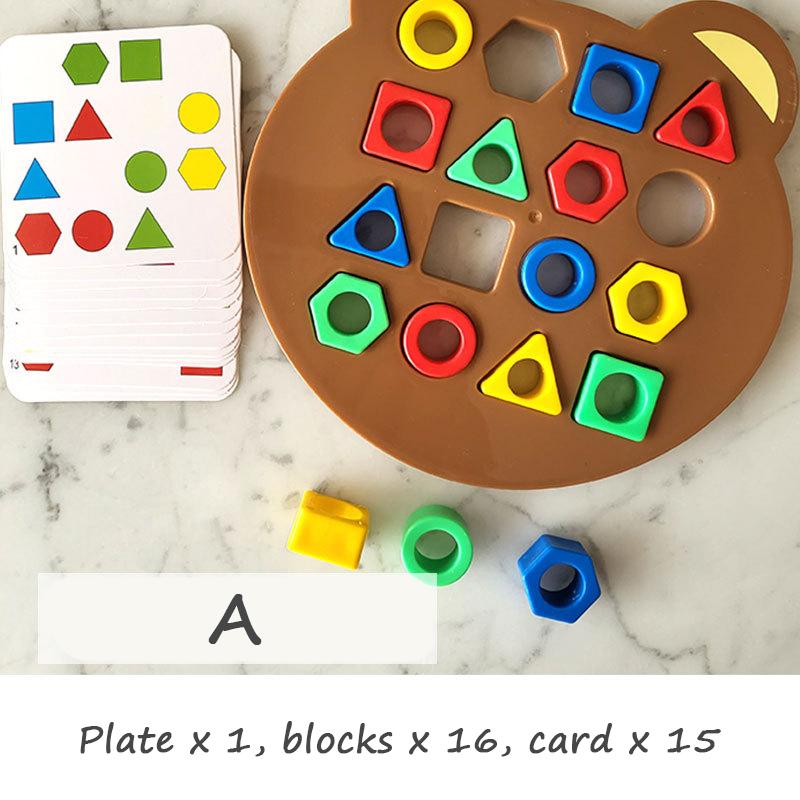 Kinder Matching Puzzle Spielzeug Farben Geometrische Form Puzzle Brettspiele Frühe Pädagogische Interaktion Spielzeug Für Kinder Kampfspiele