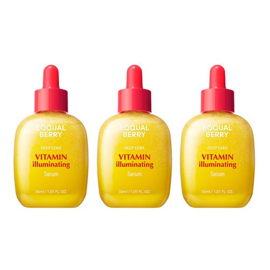 EQQUALBERRY Deep Cera Serum 30ml Bakuchiol, Vitamin, Aloe PDRN, NAD+ Peptid (14 Optionen) #Vitamin X 3pcs