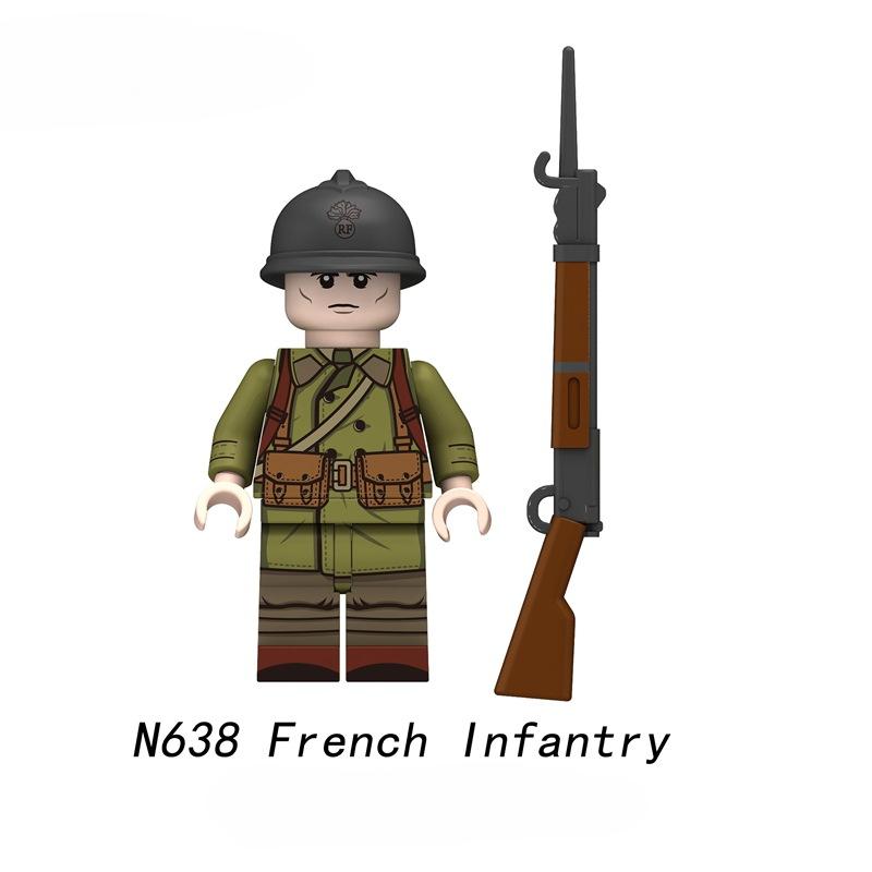 N637-N640 Französisch Infanterie DIM Dragoon Regiment Modell Blöcke MOC Ziegel Set Geschenke Spielzeug