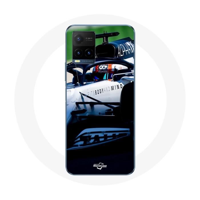 Coque maniacase pour Vivo Y21s 2021 / Y21 2021 Formule 1 Pierre Gasly Pilote F1 Blanc schwarz
