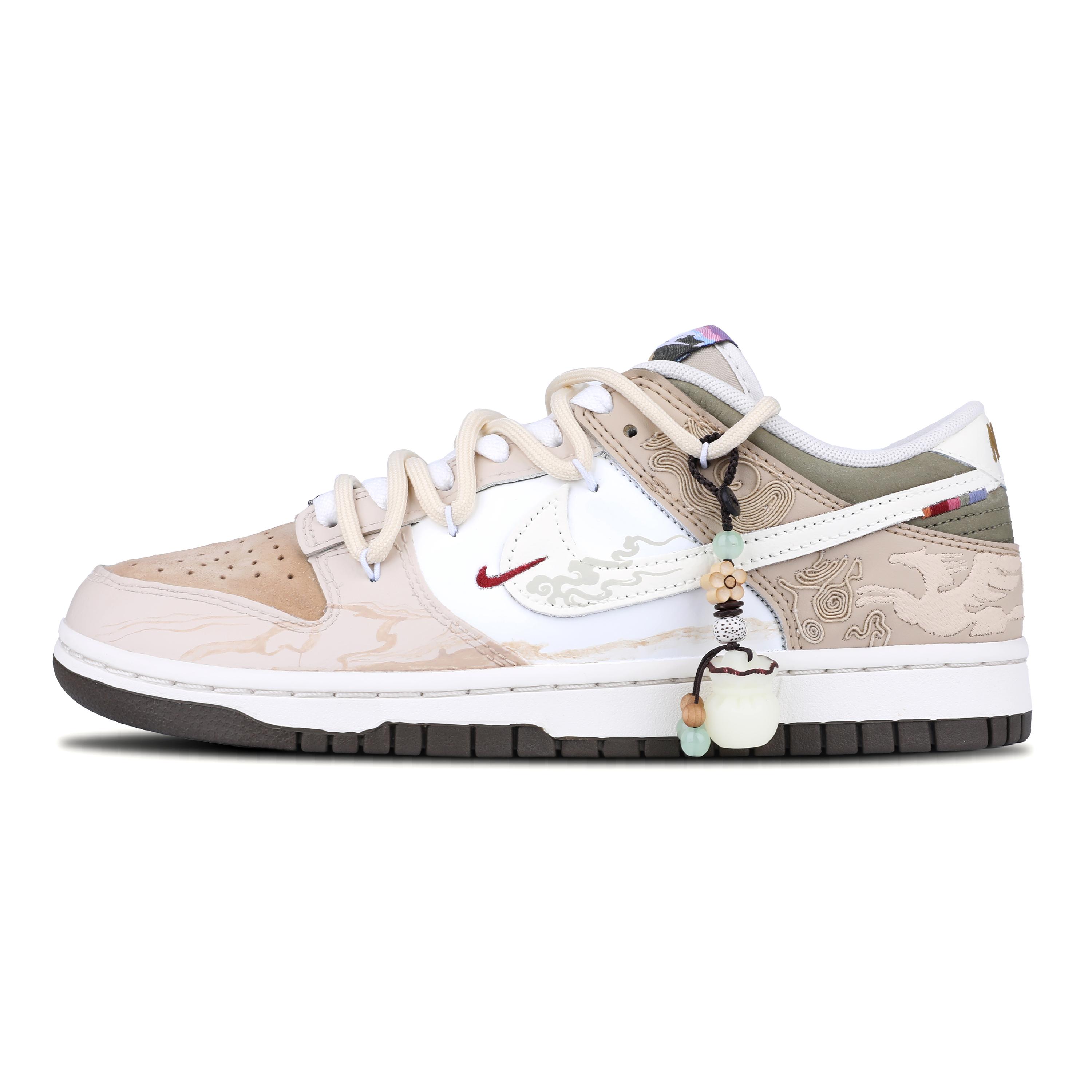 Nike Dunk Pegasus Pack Abriebfest Abriebfest Niedrig geschnitten Skateboard-Schuhe Herren Beige Umbra IQ1118-220(Team51-) 42 white
