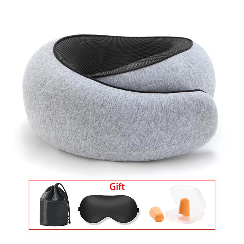Reise Nackenkissen Memory Foam Nackenkissen für Komfort im Flugzeug Kompaktes ergonomisches Design für Reise, Autofahrt, Heimgebrauch Ideal