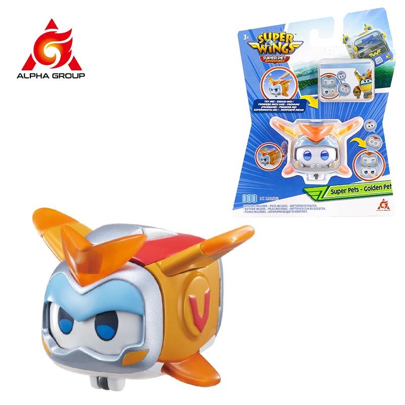 Super Wings Super Pet-Tino Haustier-Dinosaurier Mit Funkelndem Licht Schiebefläche Zum Ändern Der Emotion Stapelbare Actionfiguren Kinderspielzeug Geschenk