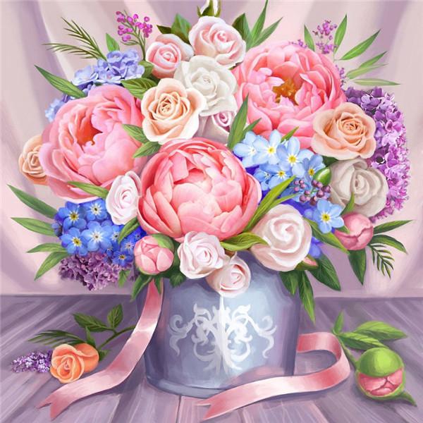 5D Diamant Malerei Pfingstrose Strass Kit Verkauf Diamant Stickerei Blume Kreuzstich Mosaik Gänseblümchen Handarbeiten Home Decor Full Round 30x30CM