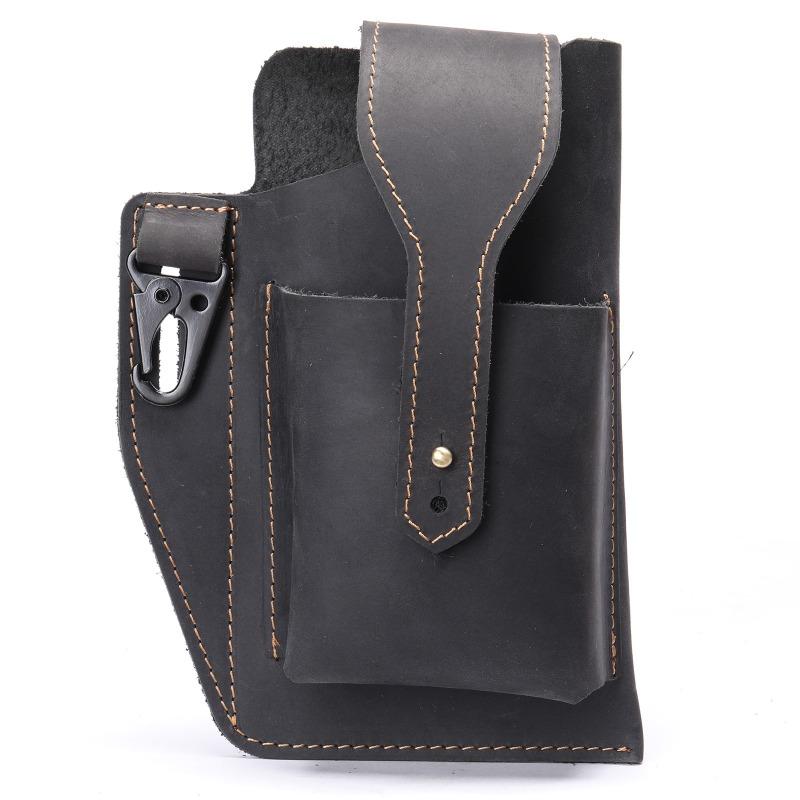 Herrentasche, Herren-Handy-Gürteltasche, neue Tragegürtel, Leder-Handytasche, Site Sports, taktische Gürteltasche für Männer One Size