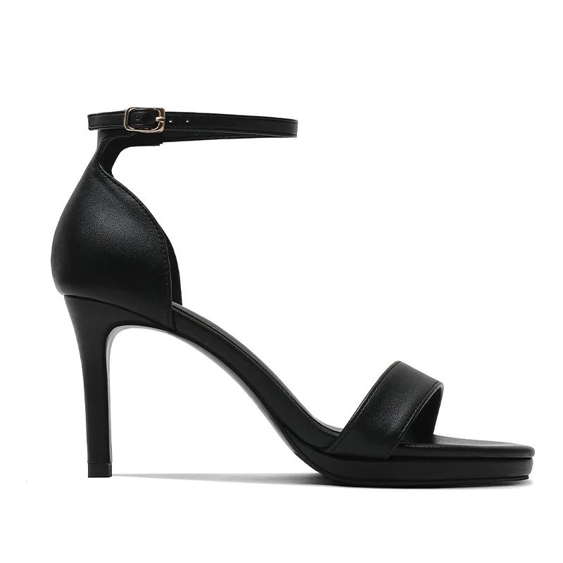 Größe 32-41 Sommer Damen Sandalen Sexy Schwarz Damen Kleid High Heels Stiletto Mode Damen Absatz Damenschuhe Damen Sandalen 33