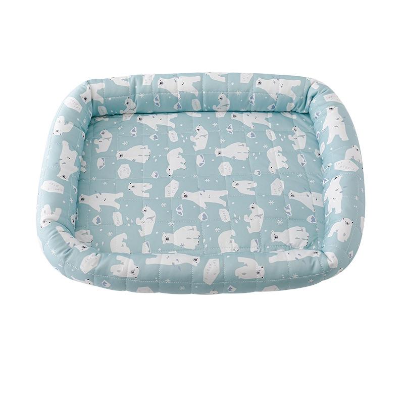 Sommer Kühlende Haustier Hundematte Eispad für Hunde Katzen Haustier Zwinger Top Qualität Kalte Seide Schlafbett Hundezubehör Haustierbett S-L S 45X40cm
