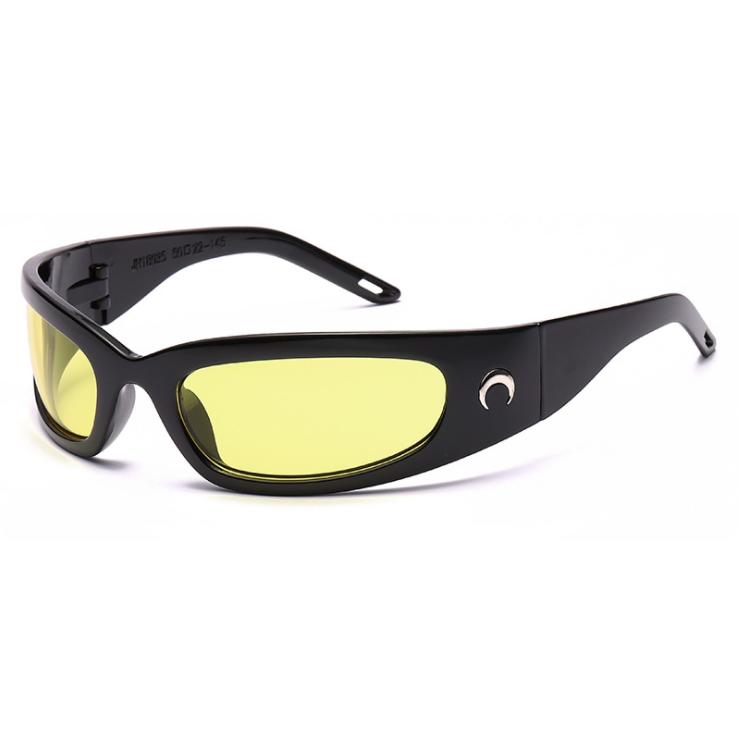Neue Mond Rechteckige Sonnenbrille für Frauen Mann Vintage Outdoor Radfahren Sport Hip Hop Punk Sonnenbrille Trend Weibliche