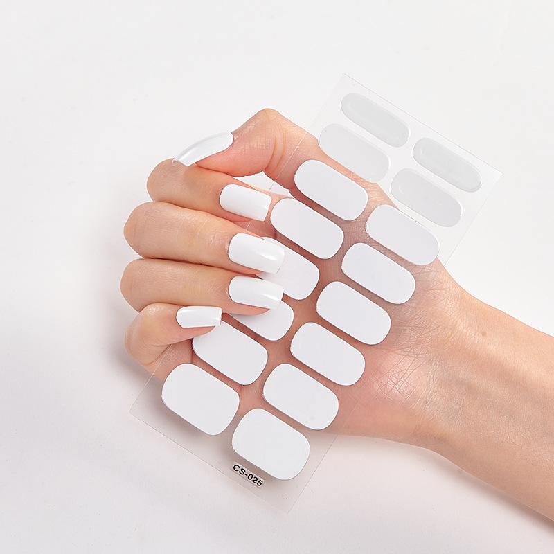 2025 neue Gel-Nagelaufkleber ohne Kleber, wasserdicht, matt, zum Aufdrücken der Nägel für Frauen
