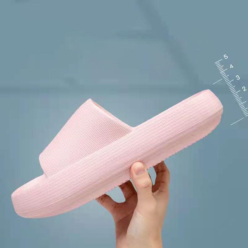 Sommer Frauen Hausschuhe 3,5 cm Dicke Plattform Indoor Bad Pantoffel Weiche EVA Anti-rutsch Hause Hausschuhe Slides Sandalen 36/37 rosa