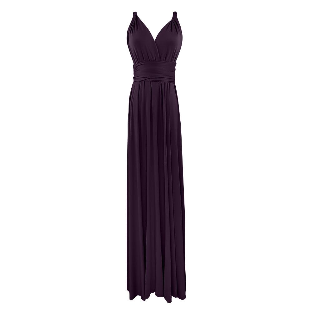 Sexy Frauen Boho Maxi Club Kleid Bandage Langes Kleid Party Multi-Wege Brautjungfern Cabrio Unendlichkeit S dunkelviolette