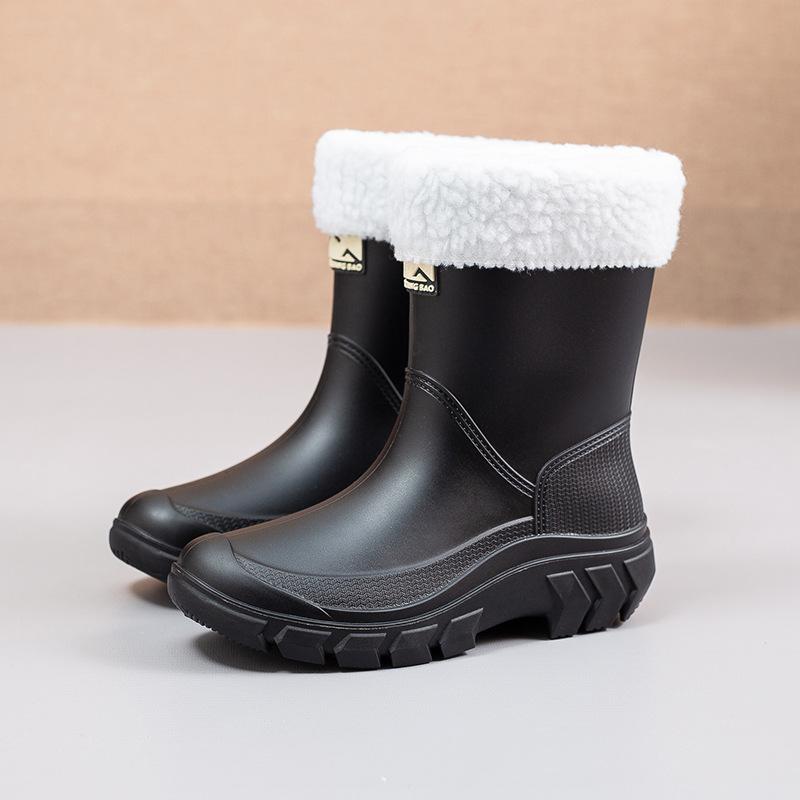 Hochwertige Damen-Gummistiefel, Outdoor-Schnelltrocknende Wasserschuhe, Kurze Gummistiefel, Saisonale Gummistiefel, Gartenstiefel, Sport-Gummistiefel 40 black