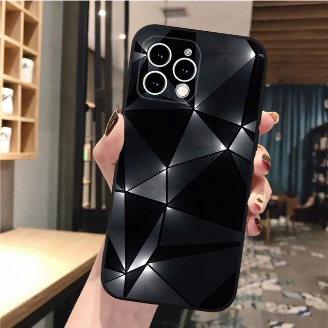 Handyhülle für iPhone 14 Pro Max 13 12 11 Pro Max Xs Xr X 12mini 7 8 Plus Se Luxus Geometrie Cool Case Funda iPhone 12mini