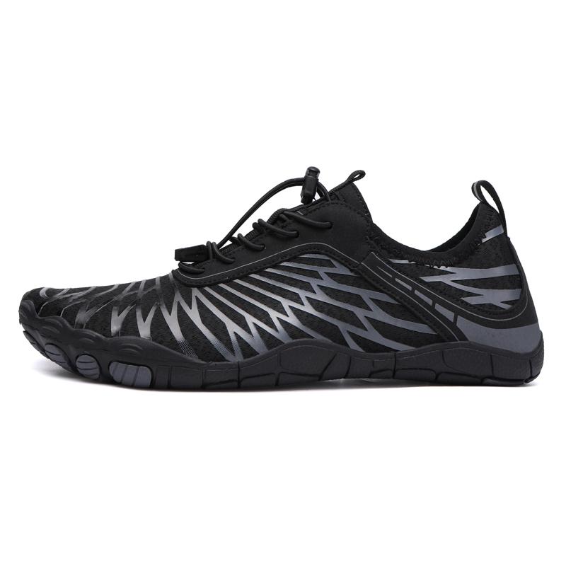 Neue Sommer Eltern-Kind Fitness Outdoor Strand Badeschuhe Schnelltrocknend Atmungsaktiv Wandern Leichter Yoga Wasserschuhe 37 black