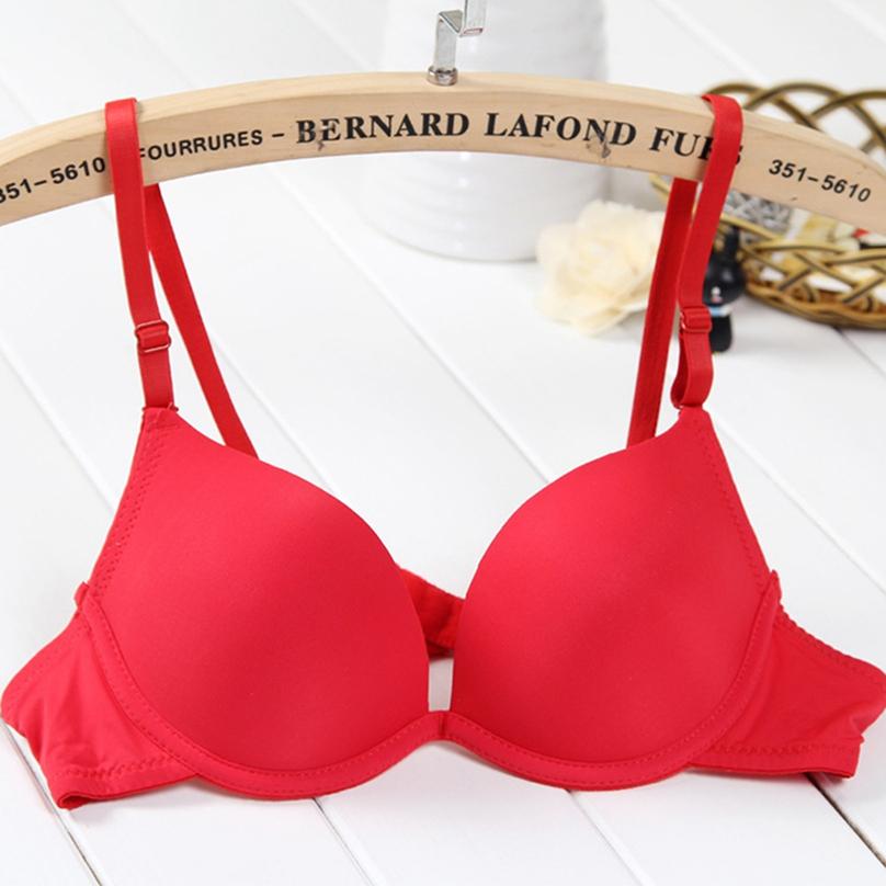 Frauen Mode Kleine Brust Mädchen Push-Up Bh Sexy Nahtlose Unterwäsche Unterwäsche Sammeln Bhs 38.0 rot