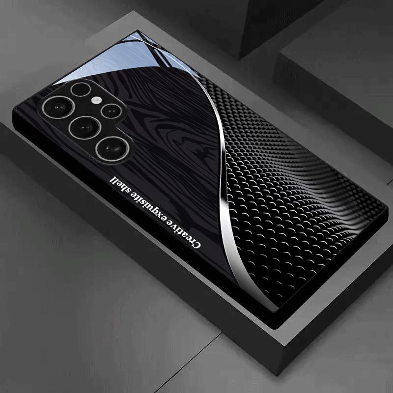 Neuer Kreativer Modetrend Exquisite Handyhülle für Samsung Galaxy S26 S25 S24 S23 S22 S21 FE Ultra Plus Herren Eingebautes Glas For Galaxy S23 Plus