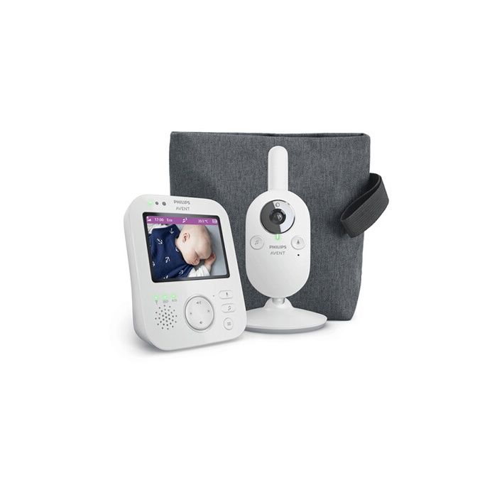 Video-Babyphone - PHILIPS AVENT - Vernetzte Audioübertragung - 3,5-Zoll-HD-Bildschirm - Reichweite 300m - Akkulaufzeit 12h - Funktion, mit dem Baby zu sprechen